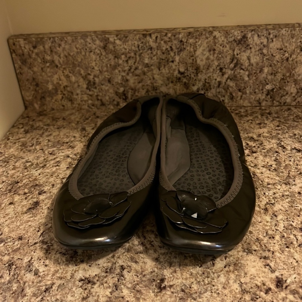 Lindsay Phillips Ballet Flats Bronze, Size 7.5